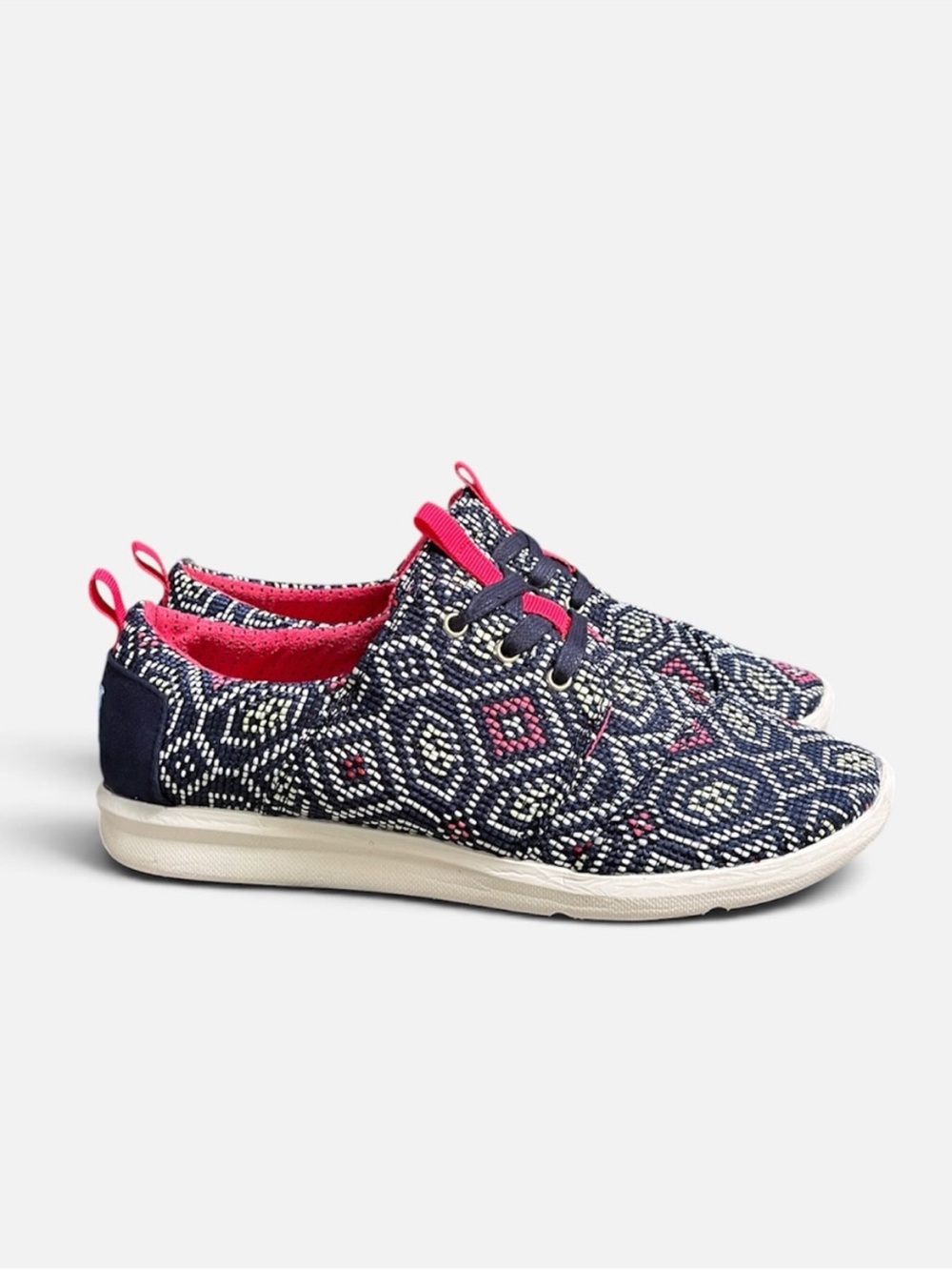 TOMS Del Rey Sneakers in Navy Multi Woven Women’s Size 8